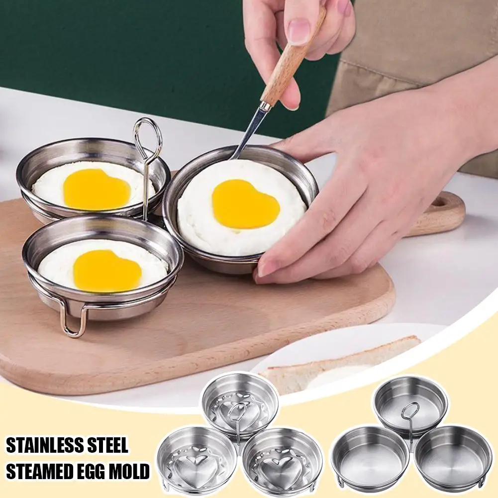 Creative Stainless Steel Egg Poacher Poaching Pan Mould Egg Steamer Steamed Egges Mold Household Baking Cooking Kitchen Gadgets