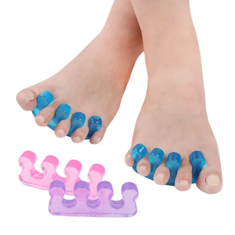 2Pair Three Hole Toe Separator Toe Spacers Bunion Separator Hallux Valgus Fixator Overlapping Toe Orthosis Toe Straightener Tool