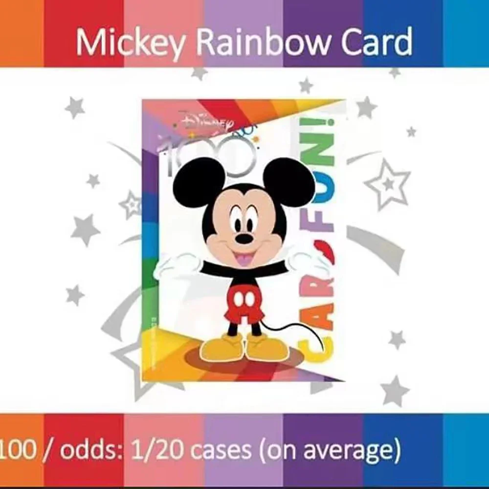 New Genuine Disney 100th Anniversary Happy Collection Card Limit Mickey Minnie Anime Character Cards Children Board Games Toys