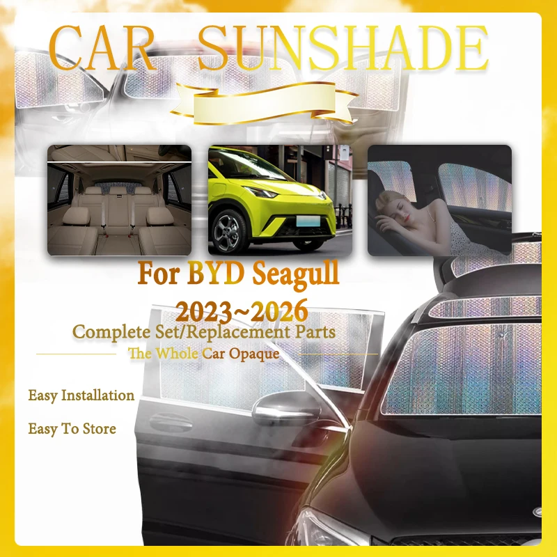 

Car Window Sunshade Pad For BYD Seagull Mini 2023 2024 2025 2026 Anti-UV Sun Coverage Covers Windshields Shades Auto Accessories