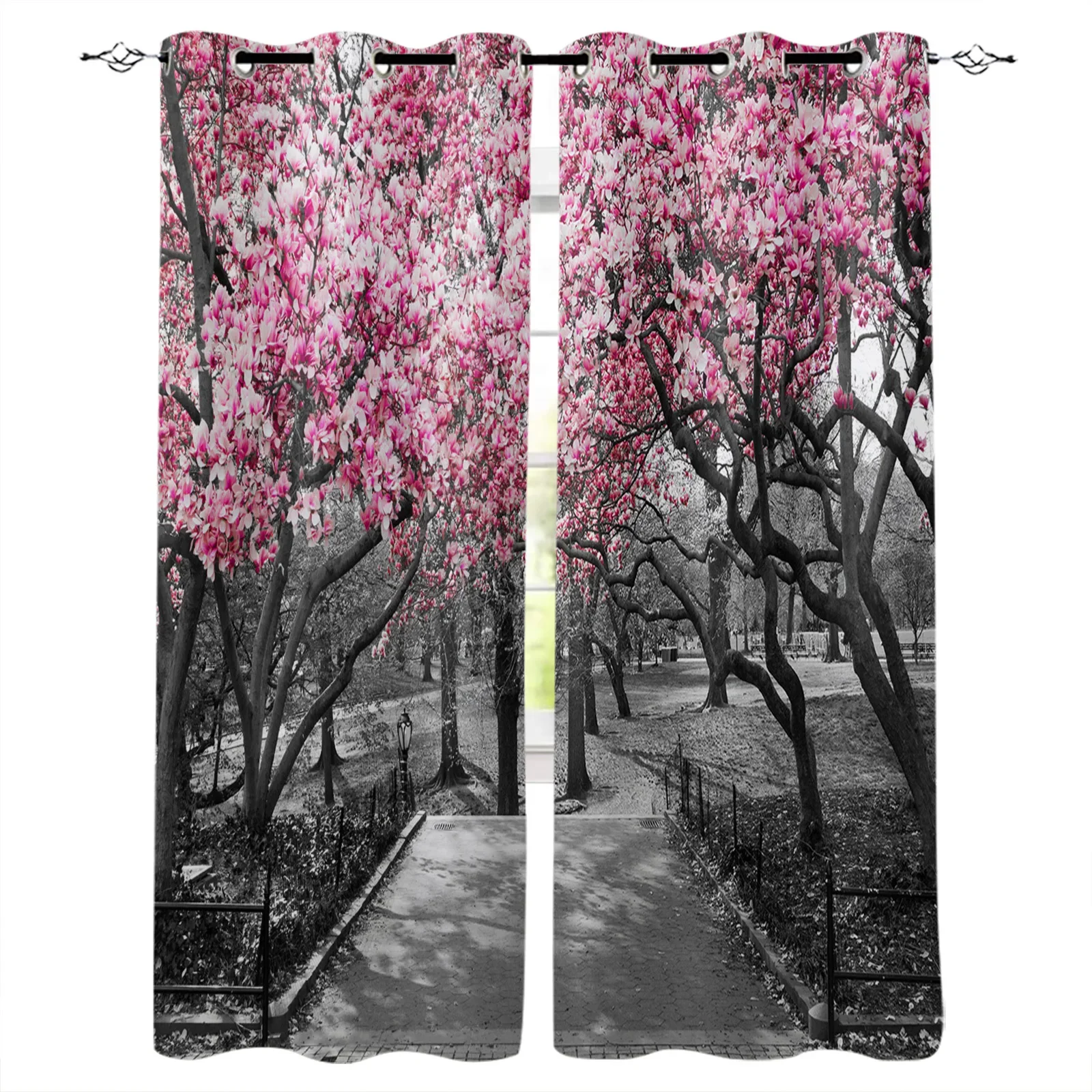 Cherry Tree Park Blackout Curtains Window Curtains For Bedroom Living Room Decor Window Treatments