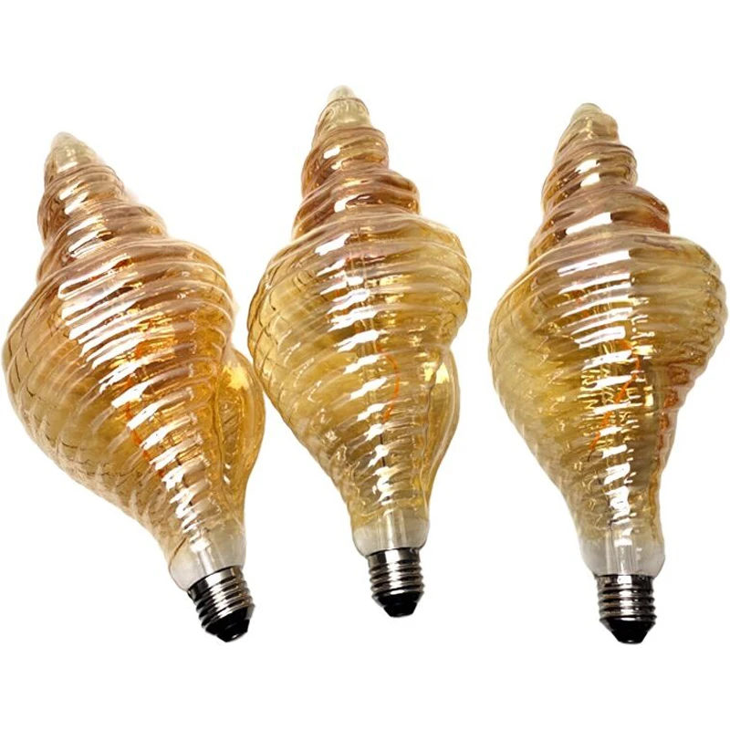 Bombilla LED de estilo Vintage antiguo, decorativa, Edison E27, 4W, 2300K (blanco cálido), 360 °, 230V, sin parpadeo, no regulable