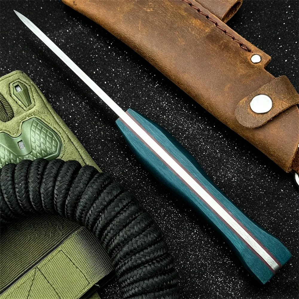 High Quality 162 Multifunctional Full-Tang Fixed Blade Straight Knife G10 Handle Outdoor Camping Hiking and Meat Cutting