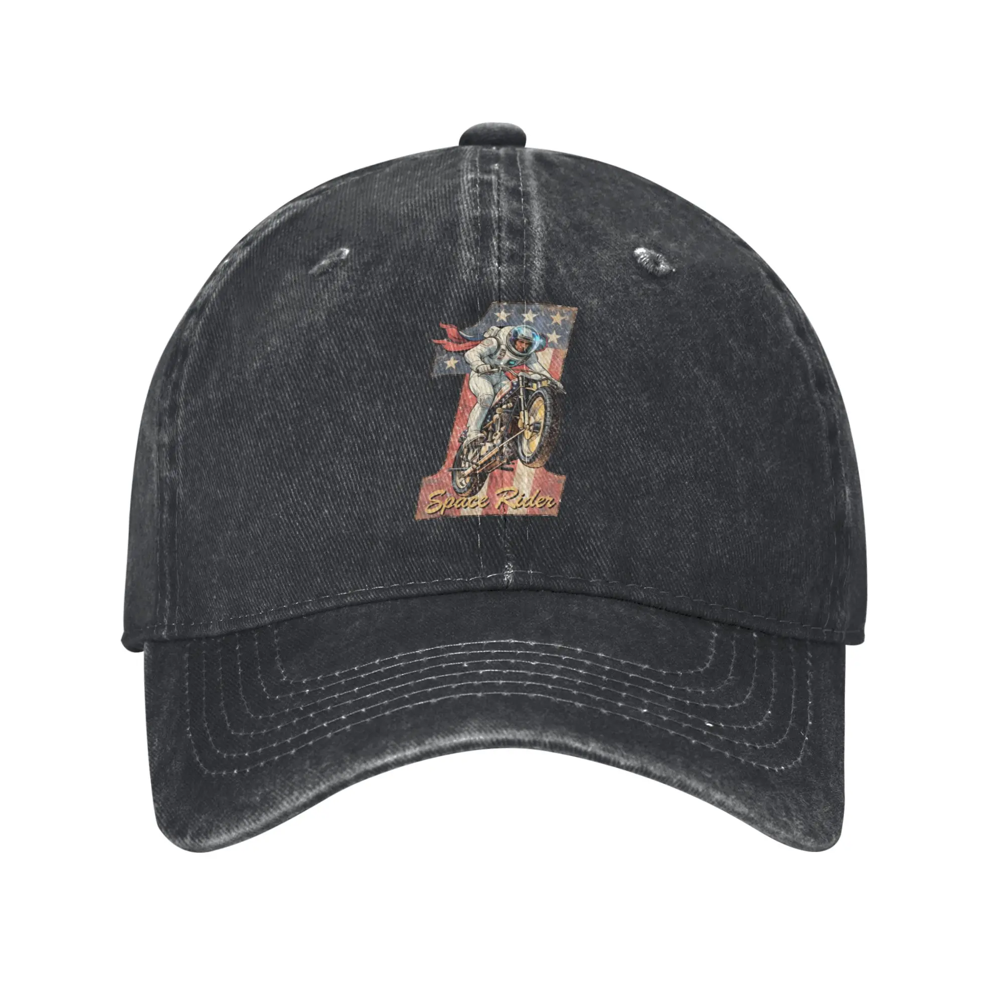 Summer Cap Sun Visor Space Rider Astronaut Motorcycle Number One Flag Hip Hop Caps  Cowboy Hat Peaked Hats