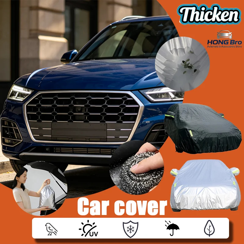 

For Audi Q5 Full Car Cover Outdoor Protection, Snow Cover, Sunshade, Waterproof, Dustproof, Exterior Car Cover Protection