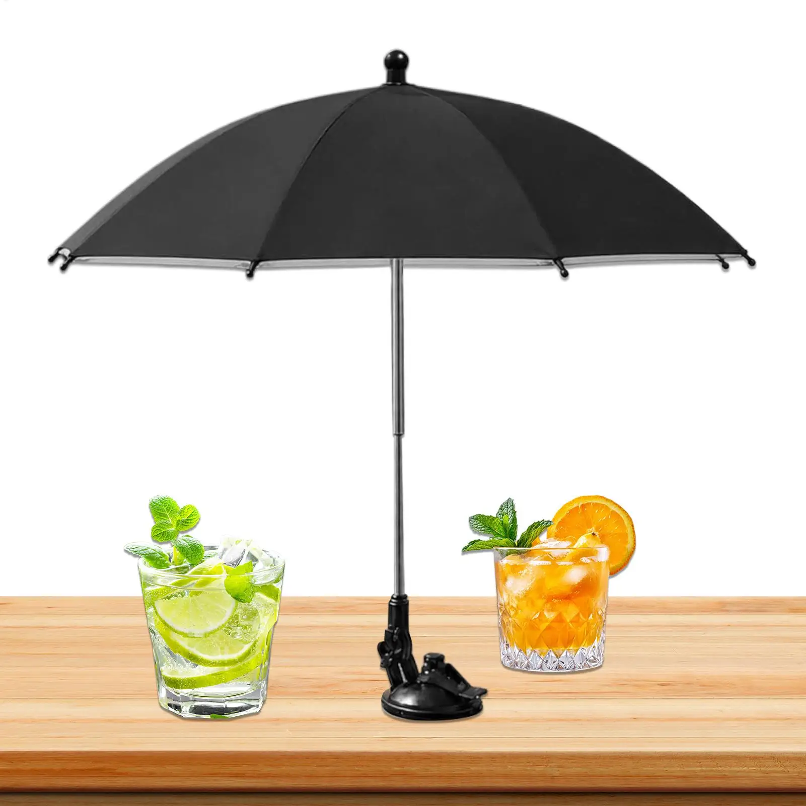 Mini Drink Umbrella Suction Cup Base Portable Table Shade Sun Protection Beverage Holder for Pool Camping Picnic Patio Outdoor