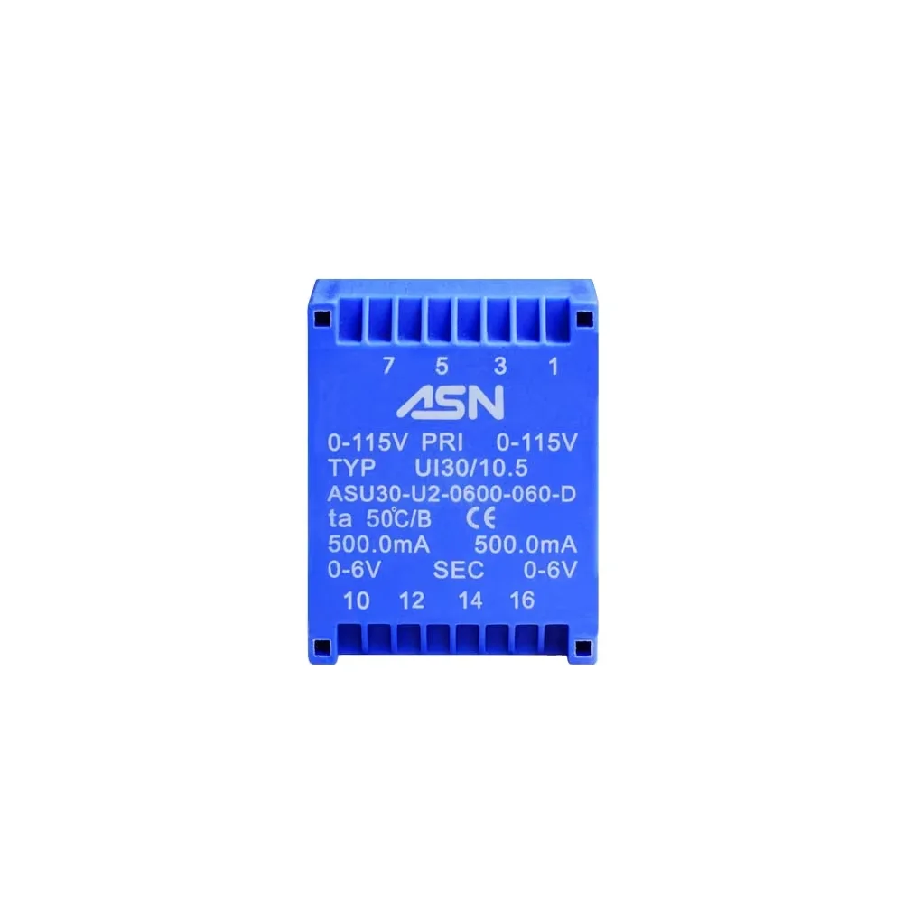China Manufacturer Wholesale Price 6.0VA UI30/10.5 Low Profile Flat Encapsulated Pcb Mount Transformer Fast Shipping