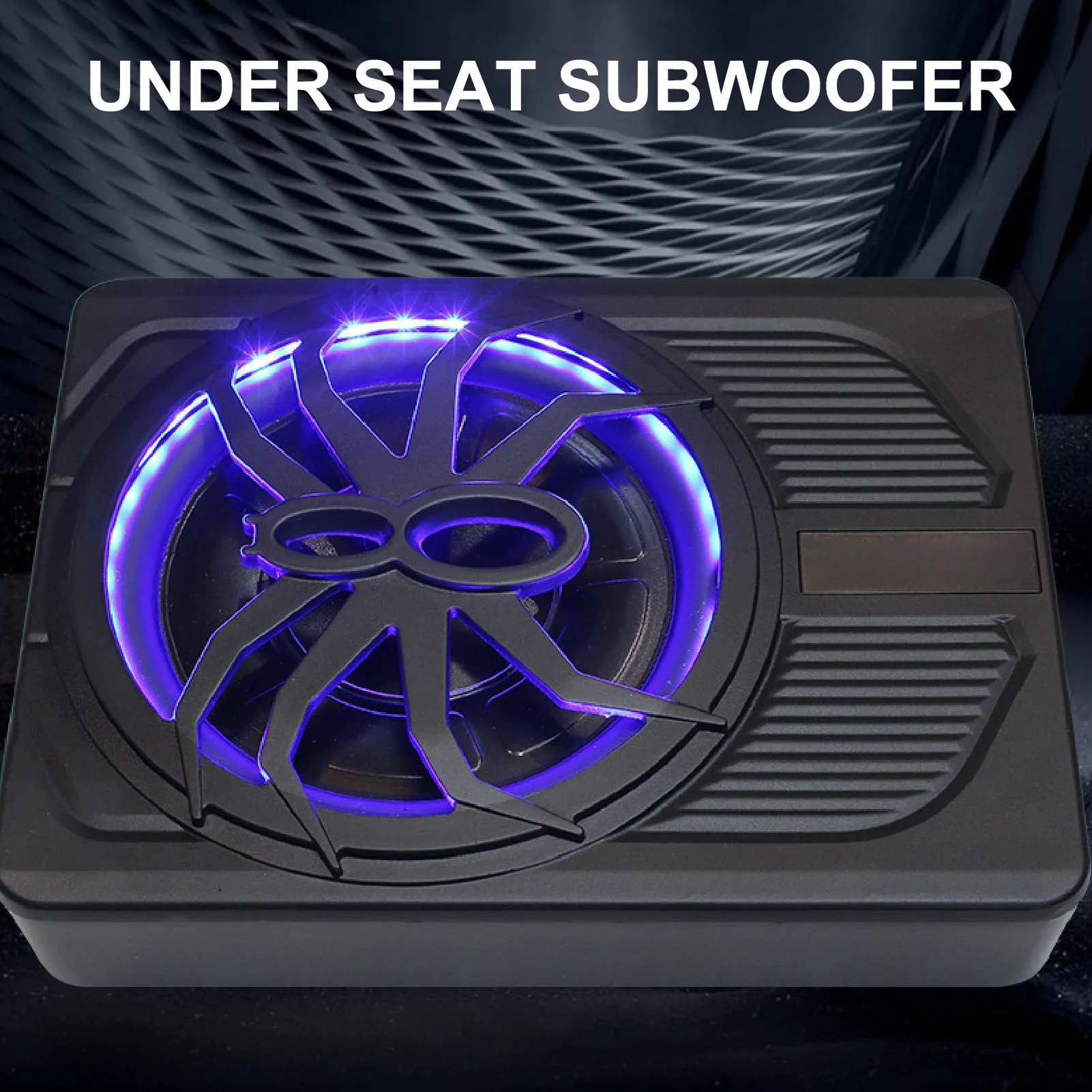 Slim Underseat Powered Car Subwoofer 10in 800W with LED Atmosphere Light Excellent Heat Dissipation Performance