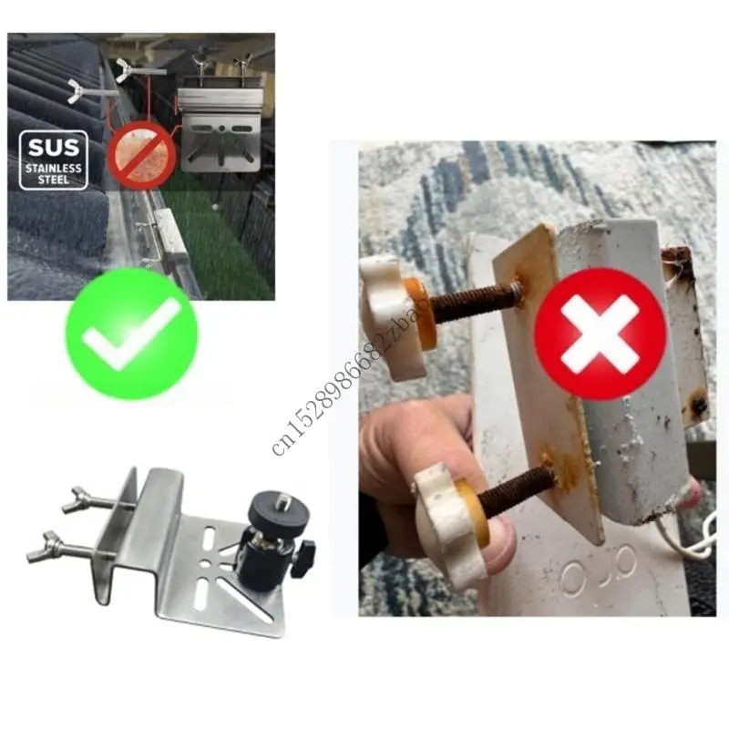 H7EA Adjustable Solar Panel Mounting Bracket For Roof Gutters With Adjustment Stainless steels Solar Panel Mount