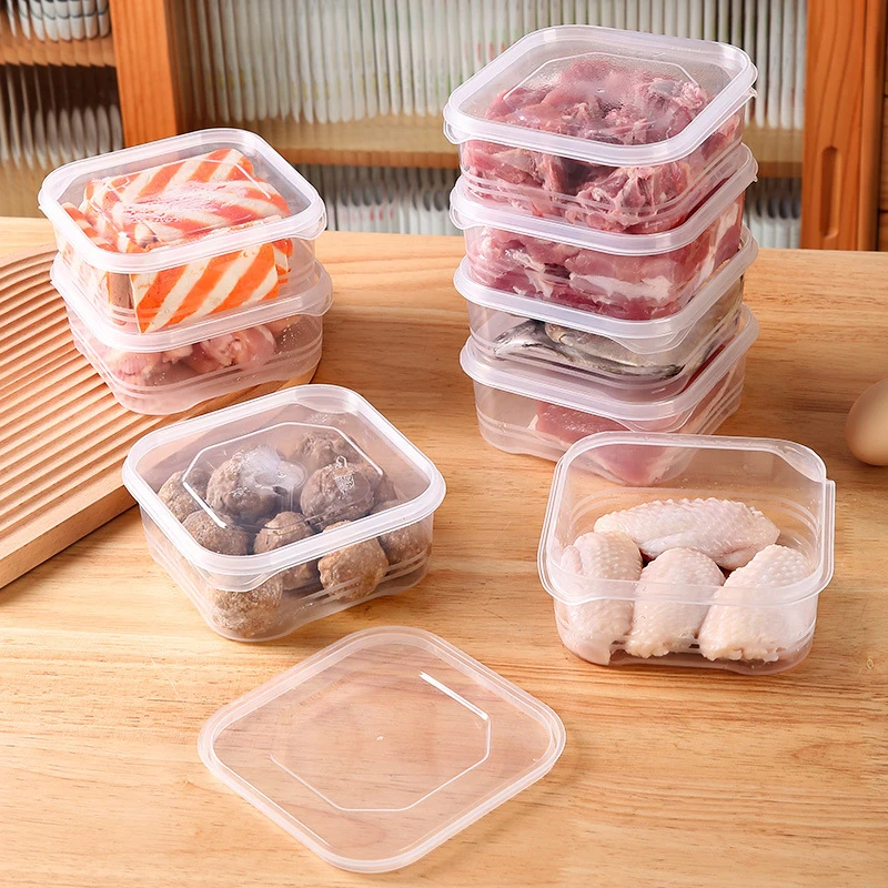 Refrigerator Frozen Meat Portable Vegetables Fresh Box With Lids Onion Ginger Garlic Case Transparent Cheese Storage Box