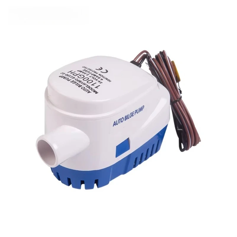Submersible electric battery water pump similar to Rule Marine automatic bilge pumps