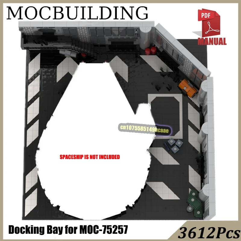 Docking Bay Display Stand for Moc-75257 MOC Building Block Bricks Construction Toys Gift