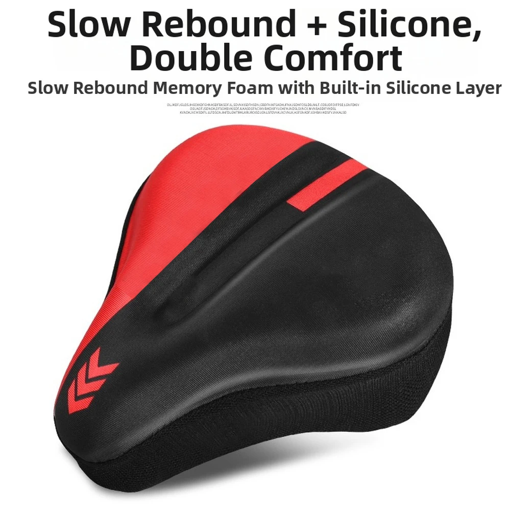 For Night Riding Black Red Bicycle Seat Cover Comfortable Bicycle Seat Cover Bicycle Seat Cover Cycling Cushion