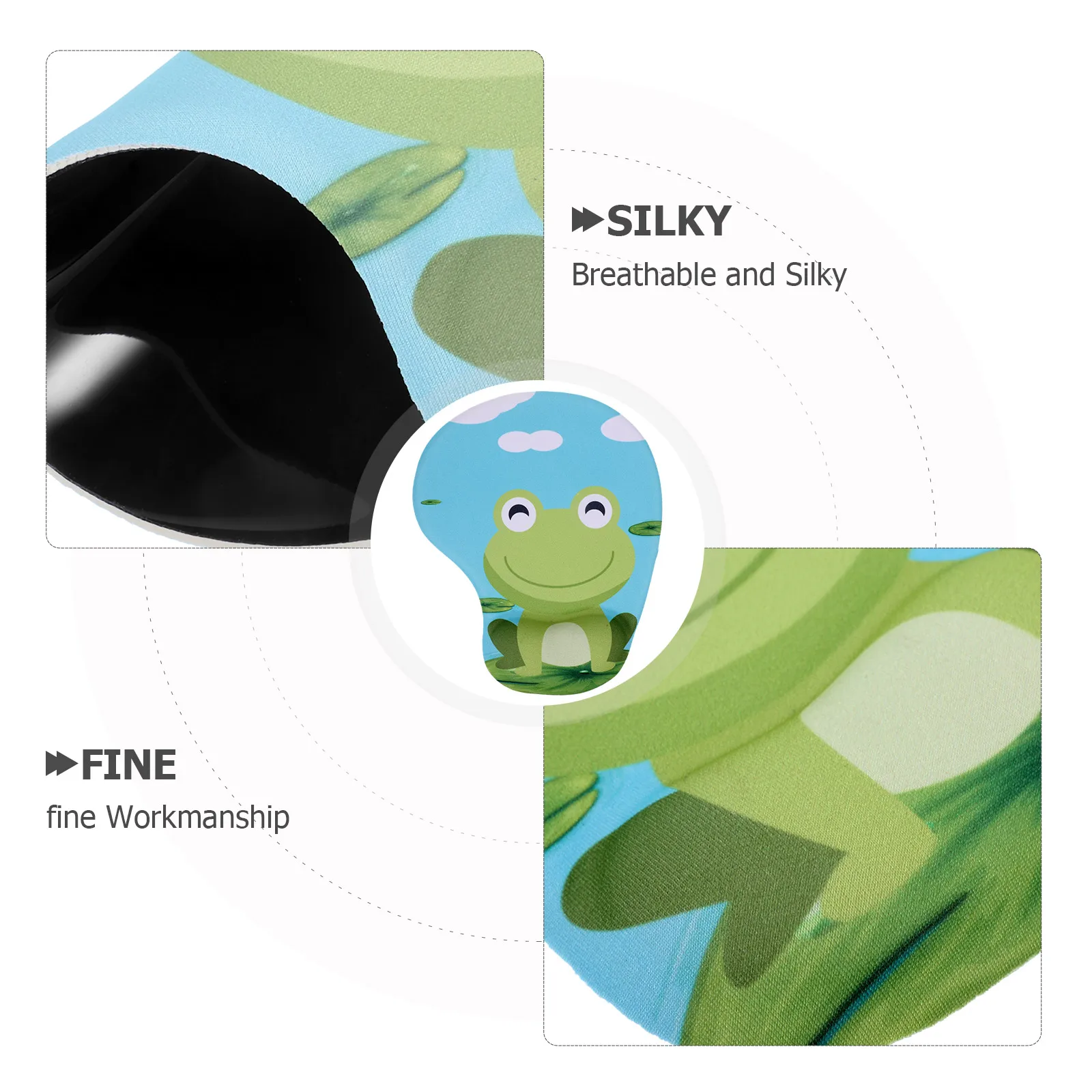 

Gaming Pad Cartoon Pattern Non-Slip Office Desktop Desk Mouse Mat Ergonomic Wrist Support Soft Silicone Material Fresh Design