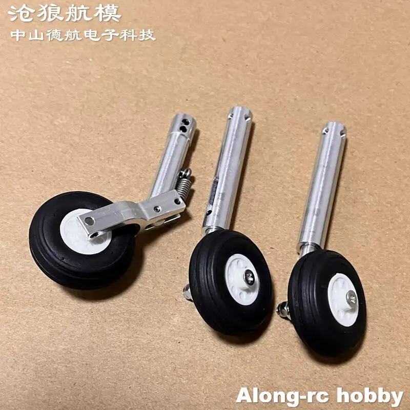 Height 100mm Landing Gear 10mm Lightweight Aluminum Alloy Anti-Vibrationfor with 36mm PU Wheels for RC Plan Airplane Models Part