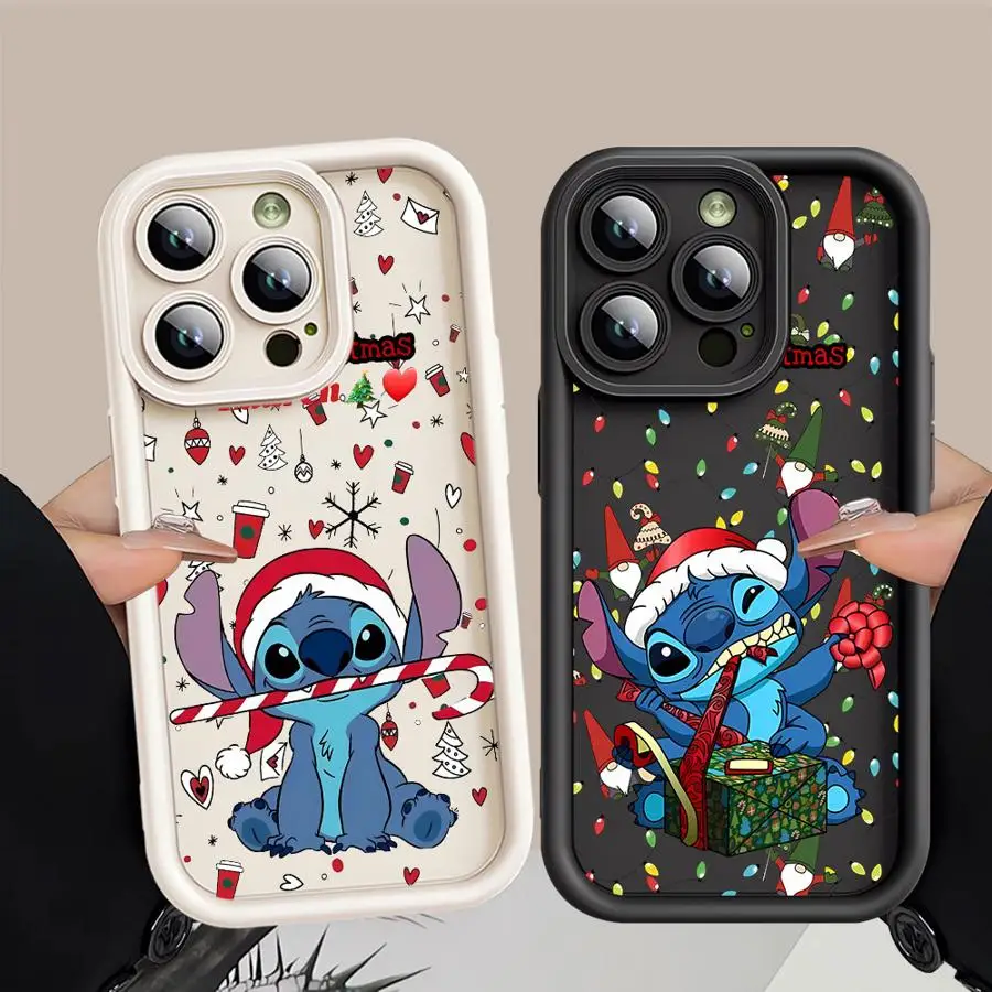 Hot Disneies Christmas Cartoon Stitch Phone Case for Google Pixel 9 8 7 8A 7A Pro XL 4G 5G Soft Silicone TPU Back Cover