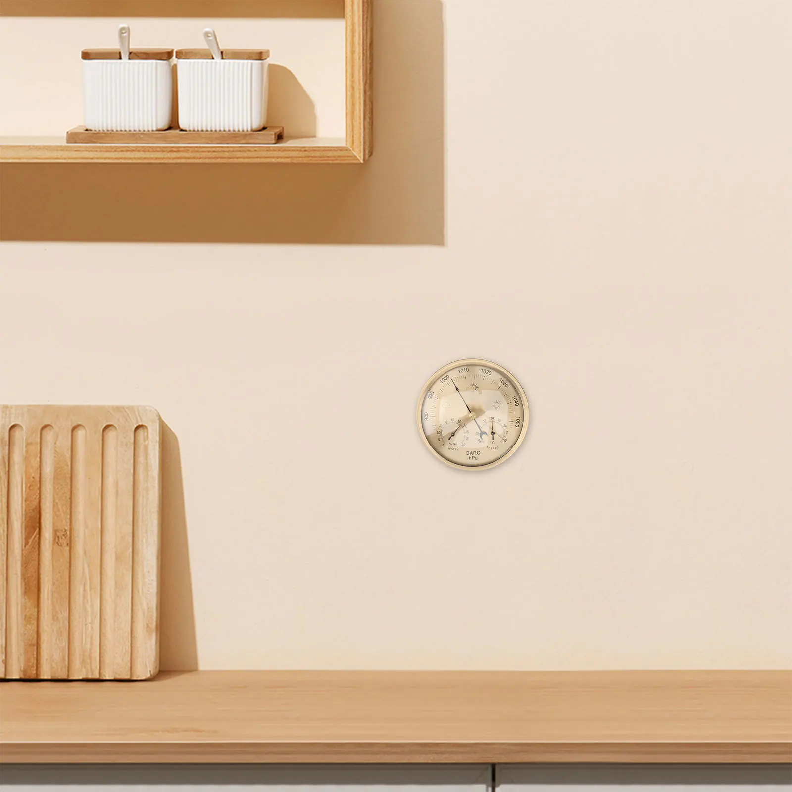 

Dial Type 3 in 1 Weather Station Barometer Thermometer Hygrometer Air Pressure Temperature Humidity Meter Indoor Outdoor Use