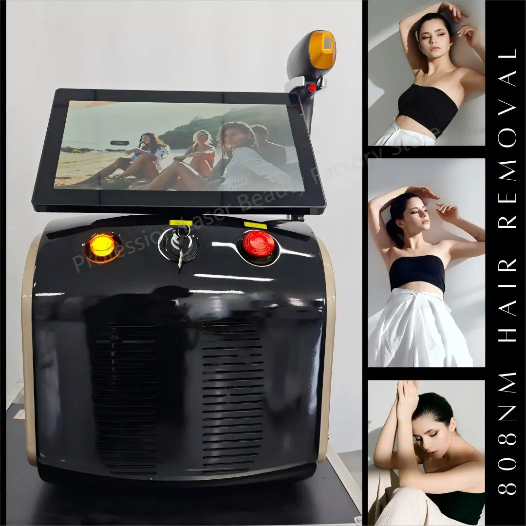 Professional 808 Nm Portable Painless Freezing Point Depilacion Diode Laser Hair Removal Machine 3 Wavelength 755NM 808NM 1064NM