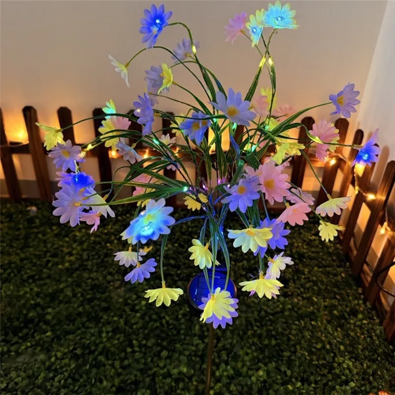 

2026 Solar Powered Chrysanthemum Lights Yard Decoration Lamp Unique Outdoor Landscape Lighting Garden Pathway Lawn Stake Lights