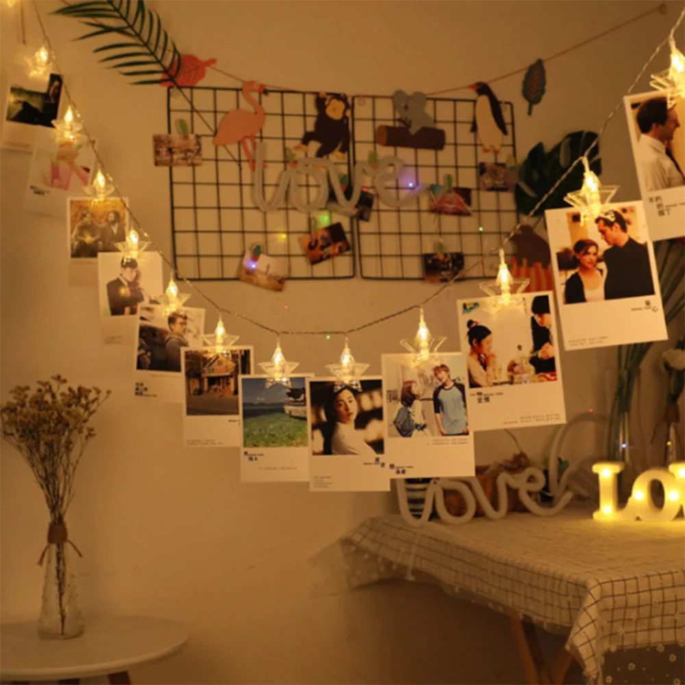 LED Creative Memory Folder Photo Features Light Decorations With Christmas Holiday Decorations In The Bedroom And Lobby Lights
