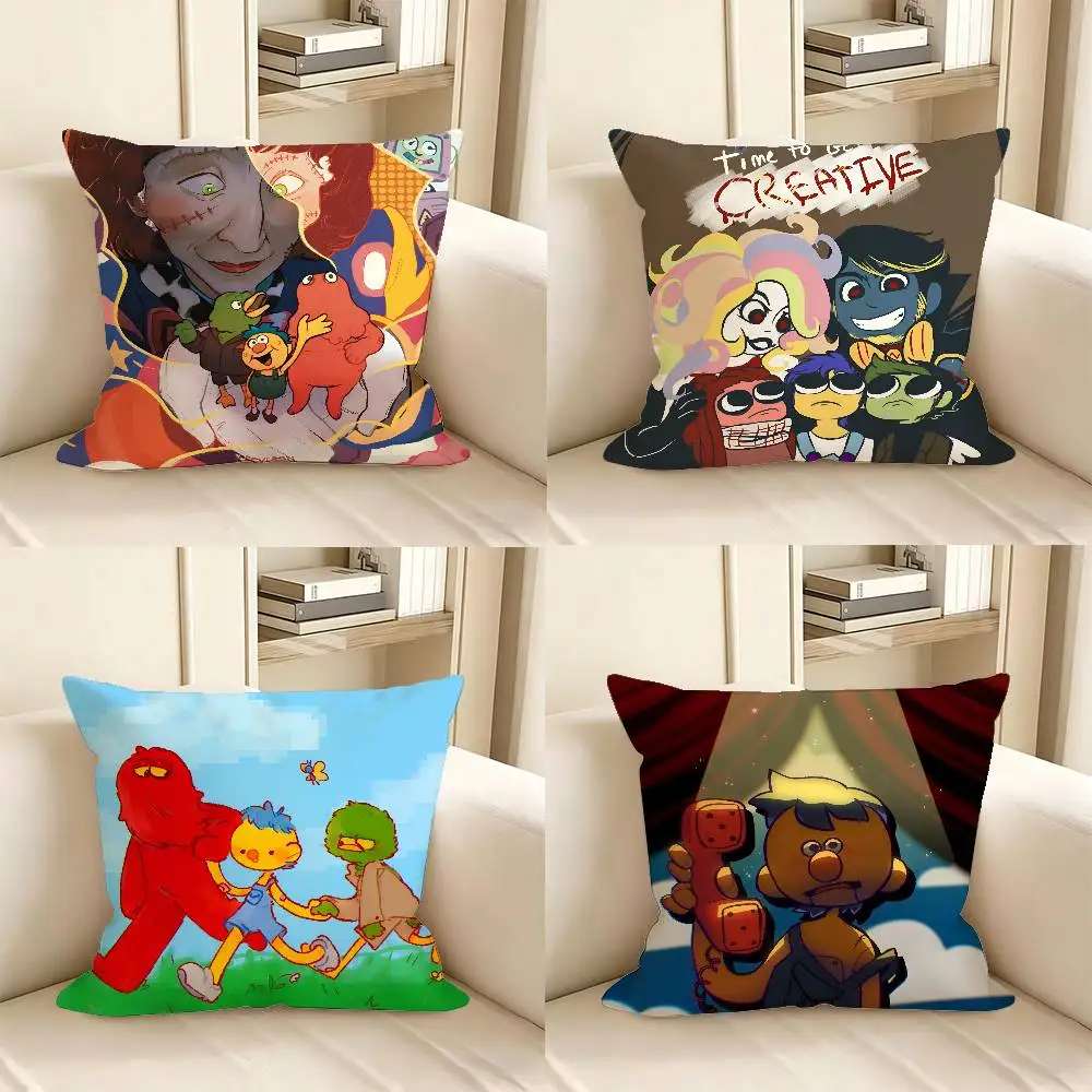 1pc Web Series Don't Hug Me I'm S-Scared Pillow Case Fashion Square Pillowcase Bedroom Sofa Room Ins Decoration Leisure