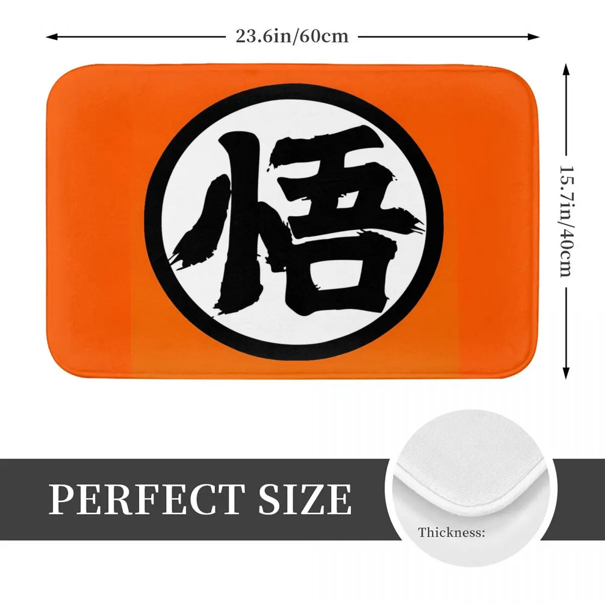 Japan Anime Bath Mat Orange Bathroom Accessories for Shower Home Entrance Anti-Slip Protective Floor Mat Anti-Slip Toilet Mat