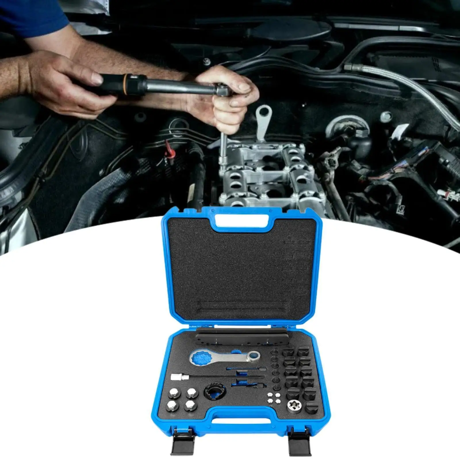 

Engine Repair Tool Crankshaft Set Easy Carrying Assembly Sturdy Portable Car Timing Locking Tool Car Engine Timing Chain Tool