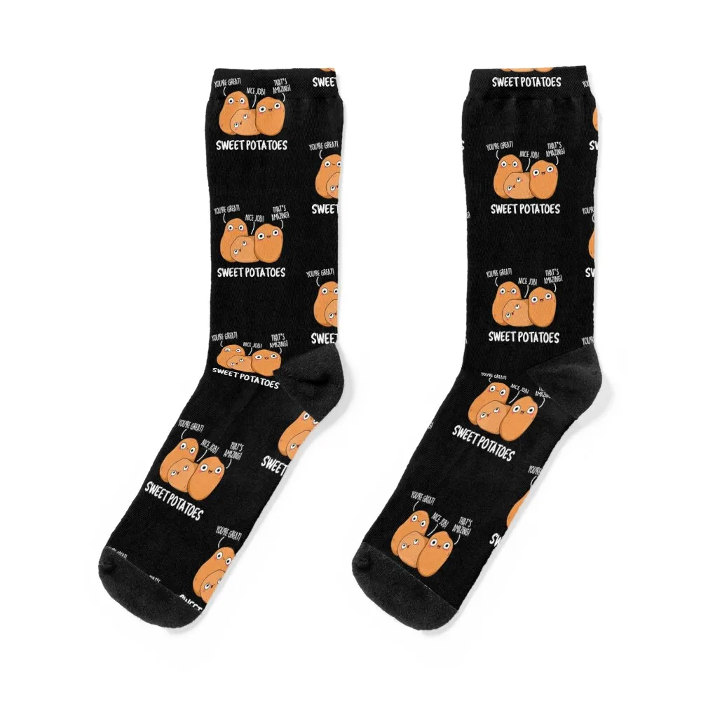 

Sweet Potatoes Funny Vegetable Puns (Dark BG) Socks professional running winter Men's winter gifts Socks Man Women's