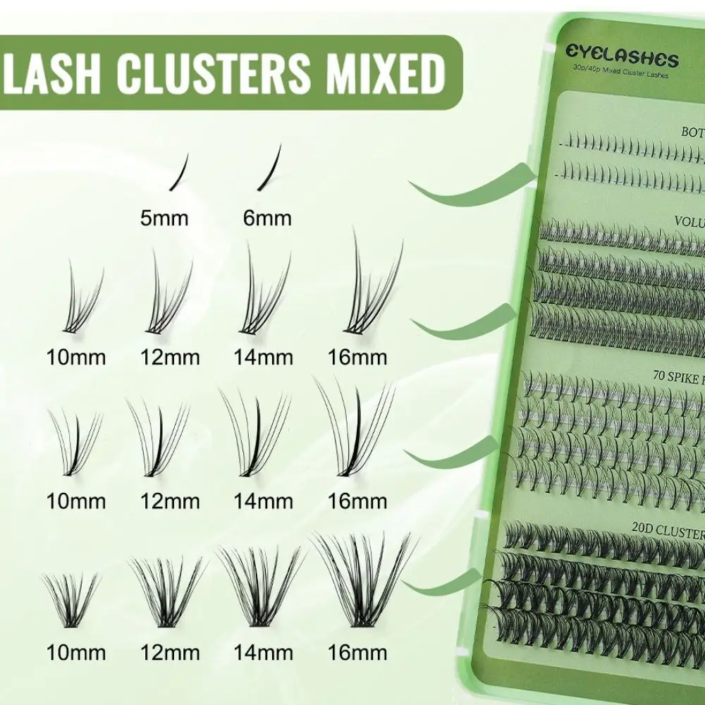 

Mixed Individual Cluster Eyelashes Lashes Extension DIY Fluffy False Eyelashes Dense Makeup Segmented Eyelashes Bundles