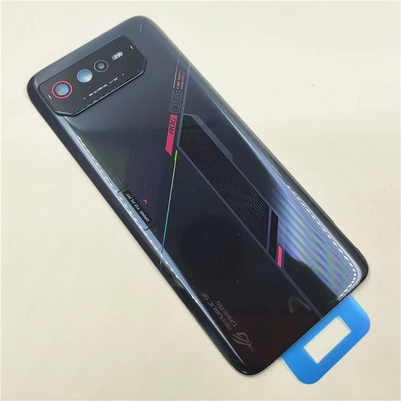 Battery Cover For ASUS Rog Phone 6 Back Housing For AUS Rog 6D AI2203 Back Housing Door With adhesive and Camer lens