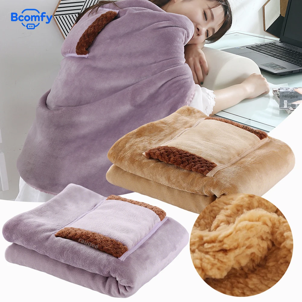 

Warming Blanket USB Portable Electric Blanket Winter Hand Warmer Rechargeable Flannel Body Warming Pad Blanket for Home Office