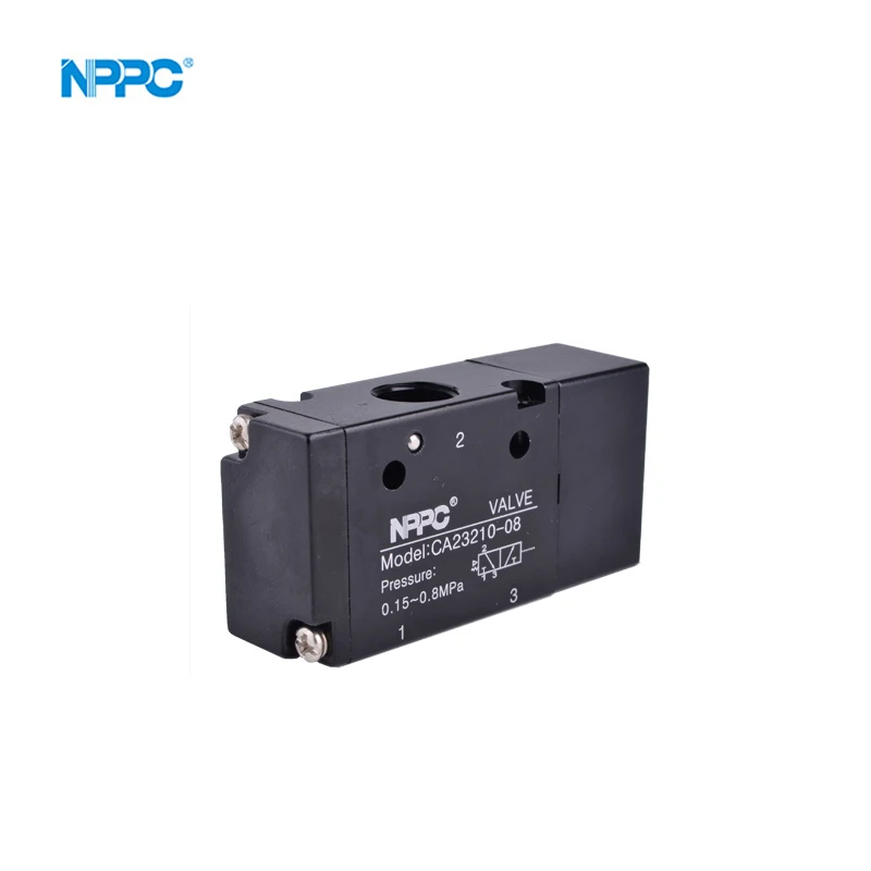 

CA23210-08 CA series air pilot valves black or silver color coil single head G1/4 NPPC Brand 3/2 way pneumatic control valve