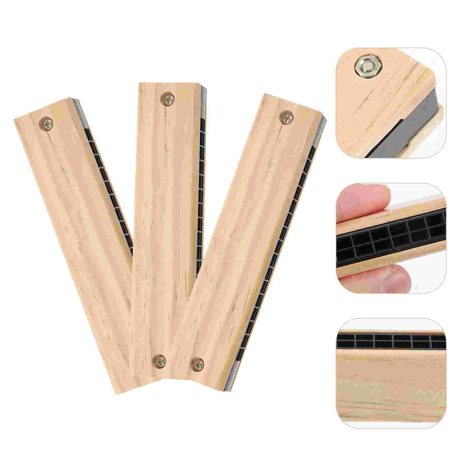 

3 Pcs Harmonica Instrument Chromatic Harmonicas Puzzle Student Musical Instruments for Toddlers