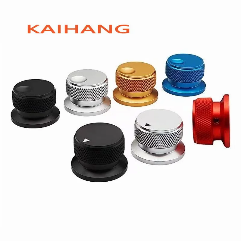 2PCS 34X20mm Potentiometer Knob Amplifier Volume Guitar Knobs Cap Aluminum Alloy Instruments Switch Cap Circular Hole 6MM
