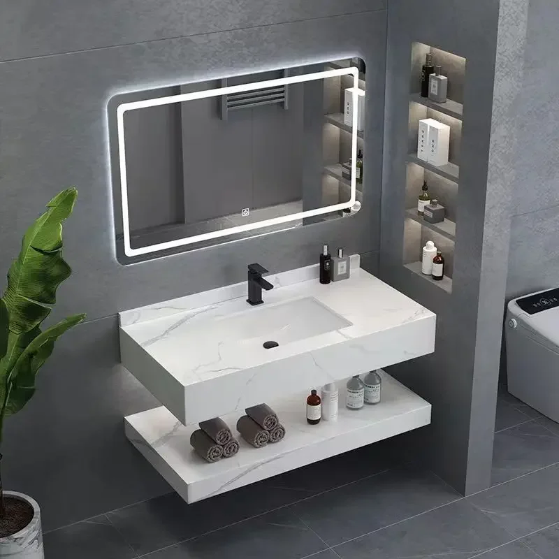 Public Organizer Bathroom Cabinet Makeup Replica Connection Ceramic Bathroom Cabinets Integrated Modern Gabinete Hotel Furniture