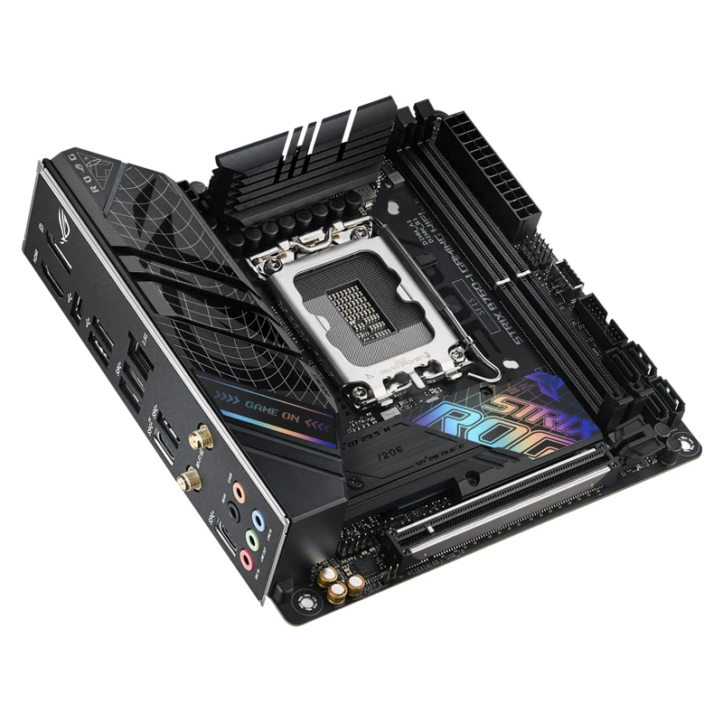 Asus-Rog Strix B760-I Gaming Placa-mãe WiFi, DDR5, Poderoso, VRM, Slot PCIE 5.0, Baixa Latência, 6E