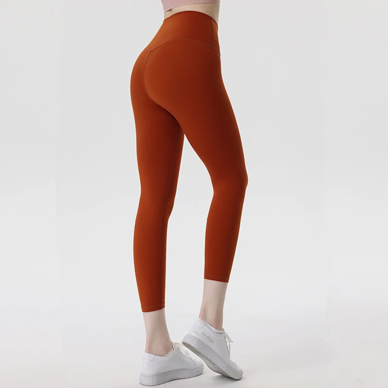 

Women Sport Cropped Leggings High Waist Yoga Pants Hip-Lifting Workout Capris Slim Running Trousers Quick Dry Gym Fitness Tights