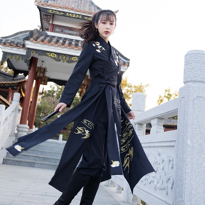 Vestido tradicional Hanfu masculino, roupa antiga chinesa de espadachim, terno Tang masculino, traje antigo, dinastia Han, casal Hanfu Robe