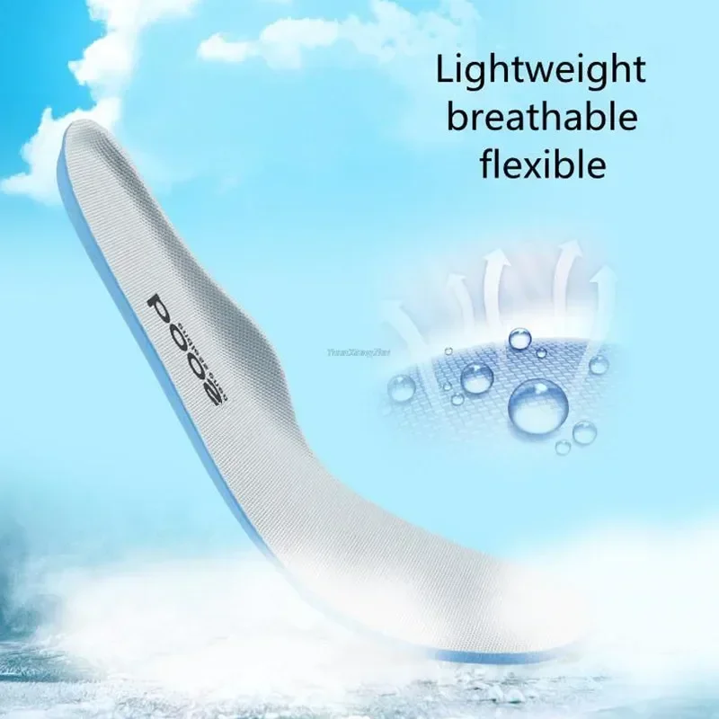 Semelles interieures de sport absorbant les chocs pour hommes et femmes, coussin depistolet ant doux et respirant