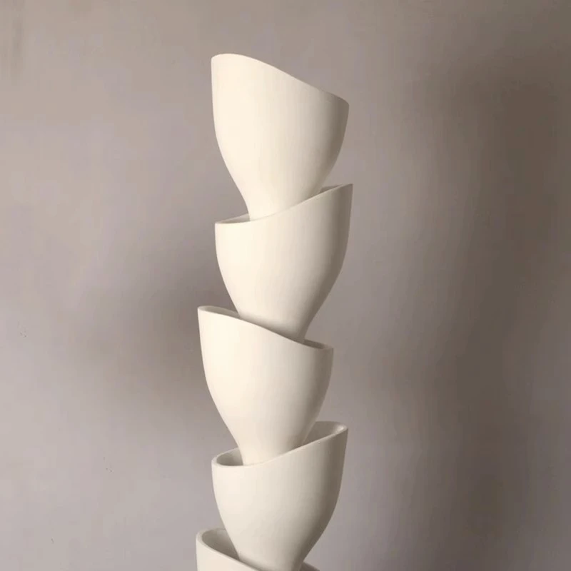 YyhcYyhcModern Simple Creative Personality Living Room Floor Lamp Cream Wind Bedroom Atmosphere Vertical Lighting