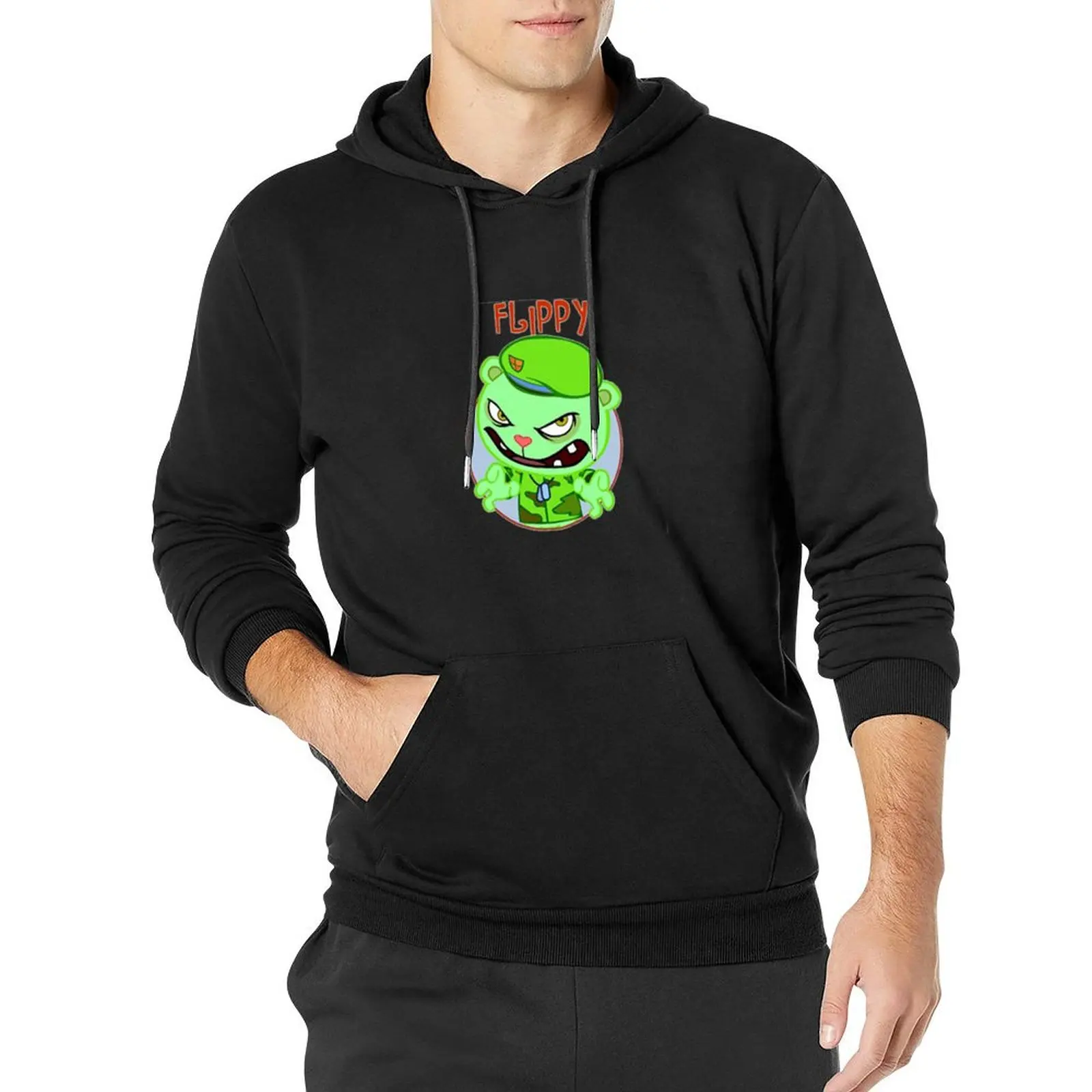 

Happy Tree Friends: Flippy Pullover Hoodie mens designer clothes korean clothes autumn new in hoodies & sweat-shirt