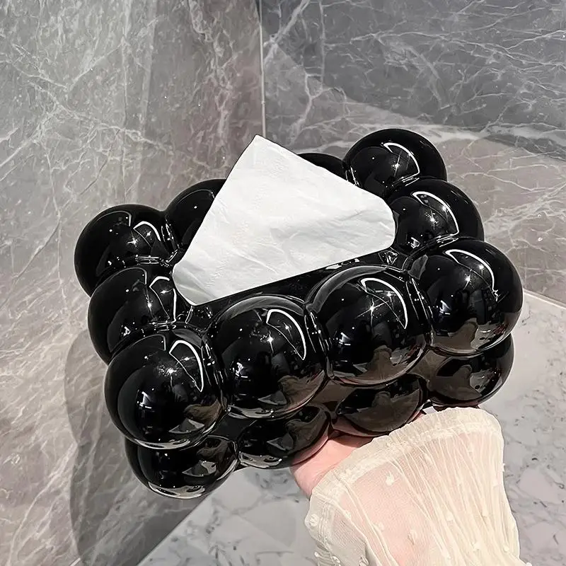 Cloud Style Tissue Box Light Luxury Creative High-End Ornament Easy to Clean for Dining Table Office Car Daily Use view 6