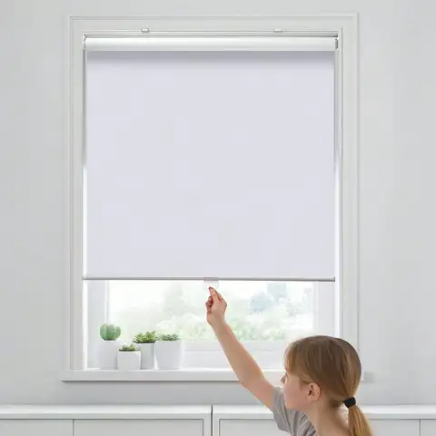 Roller Shades, 34 X 72 In, Pull Down Blackout Blinds For Windows Room Darkening, Thermal Insulated, Easy To Install, Blackout R