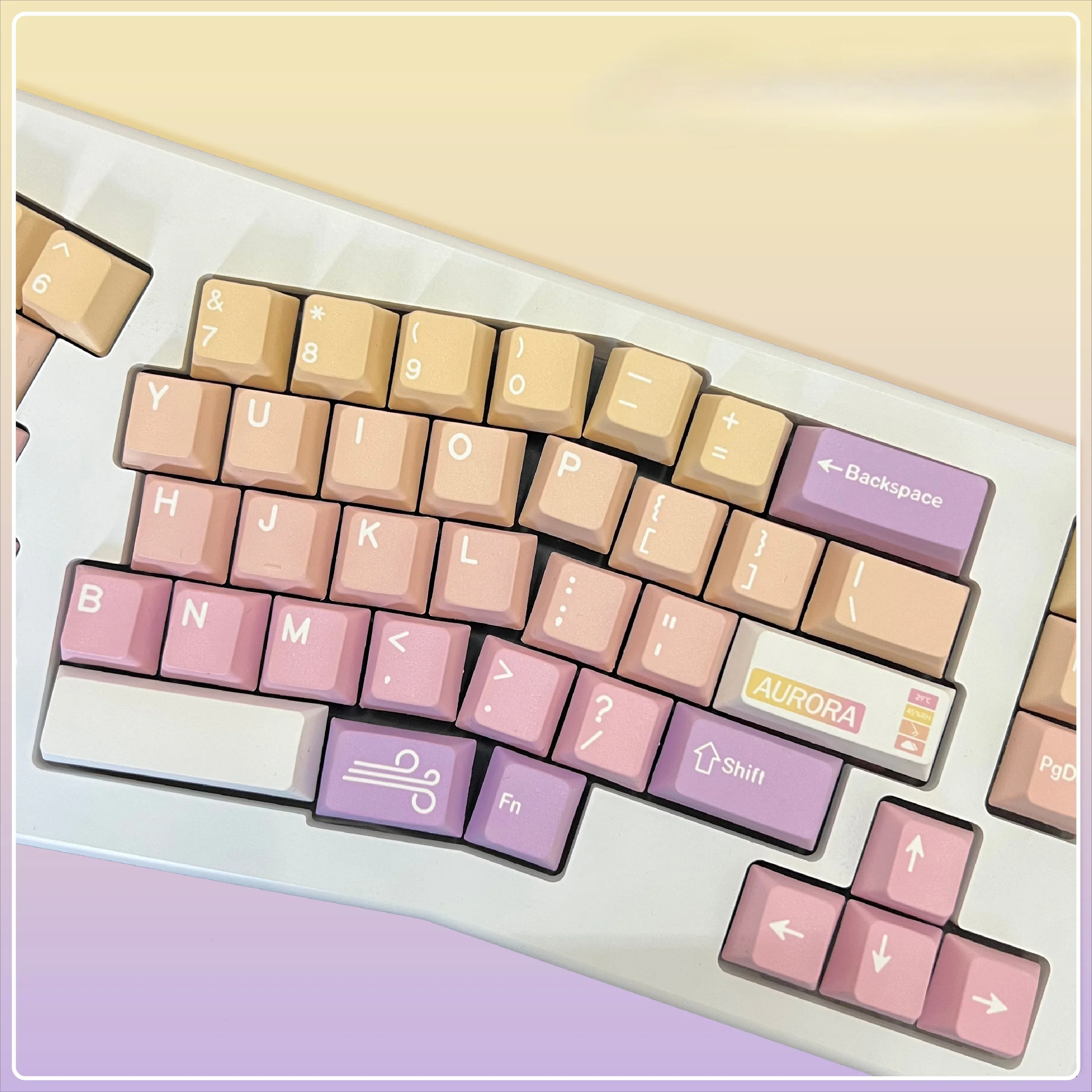 

Dawn gradual change color five-sided sublimation original high shading PBT keycap customization