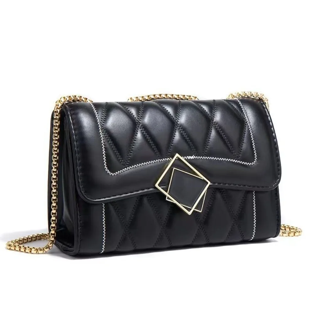 

New Casual Messenger Bag Diamond Lattice with Chain Strap Crossbody Bag PU Leather Multifunctional Handbag Women
