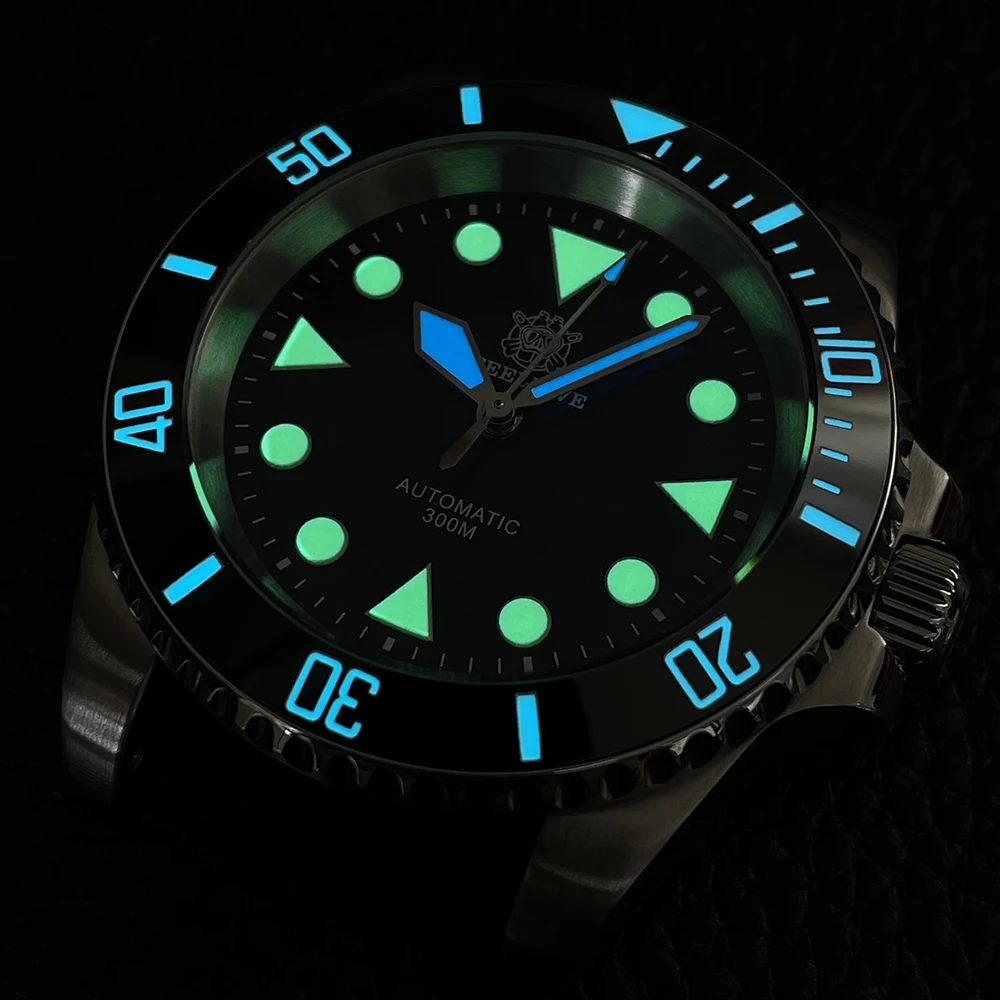 STEELDIVE SD1955 Limited Supply Blue Hands NH35 Automatic Watch 300M Waterproof Sapphire Glass Ceramic Bezel Men Dive Watches