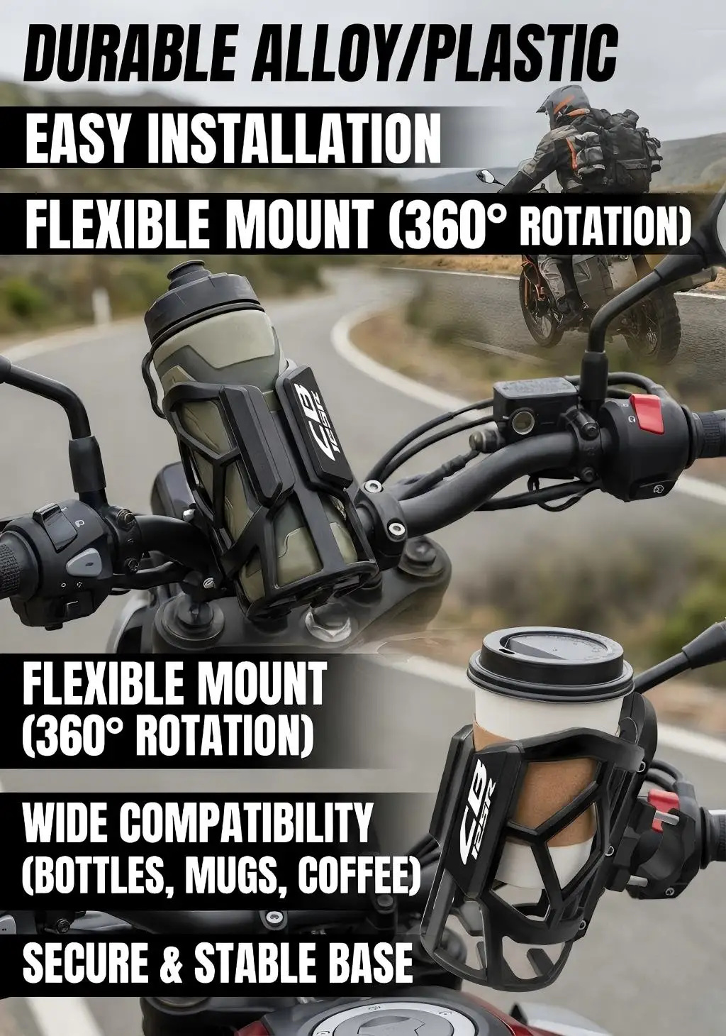 

For CB125R CB150R CB190R CB250R CB-125R CB-150R CB-190R CB-250R Universal High Quality Motorcycle Beverage Water Cup Holder