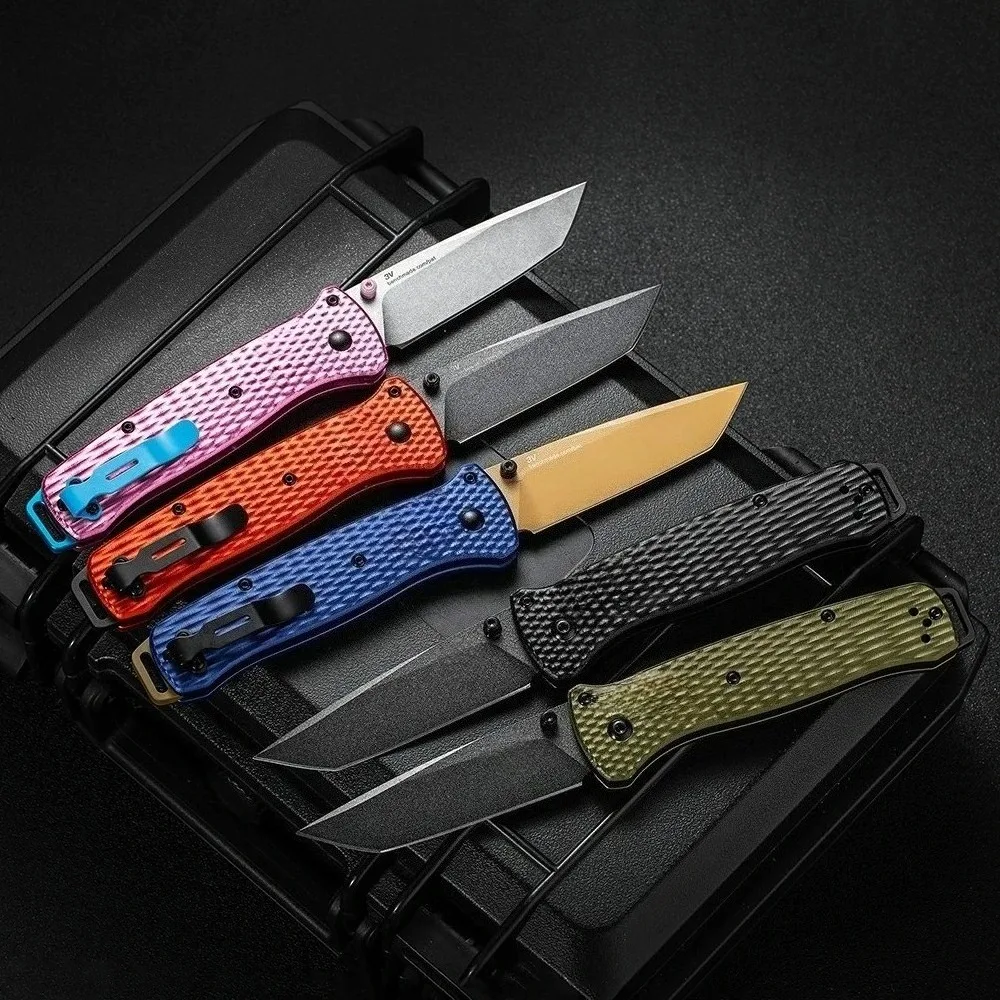 High-quality brand new BM537 series folding knife with 6061 aluminum handle / ABS handle for outdoor camping