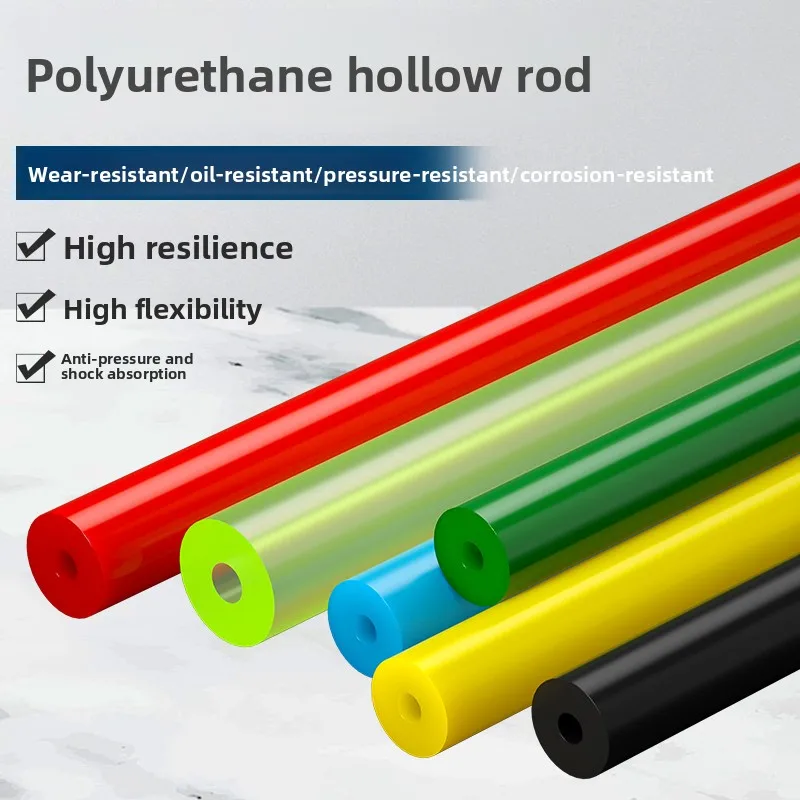 

Red PU Hollow Bar, Elastic Rubber Rod & Green Polyurethane Sheet