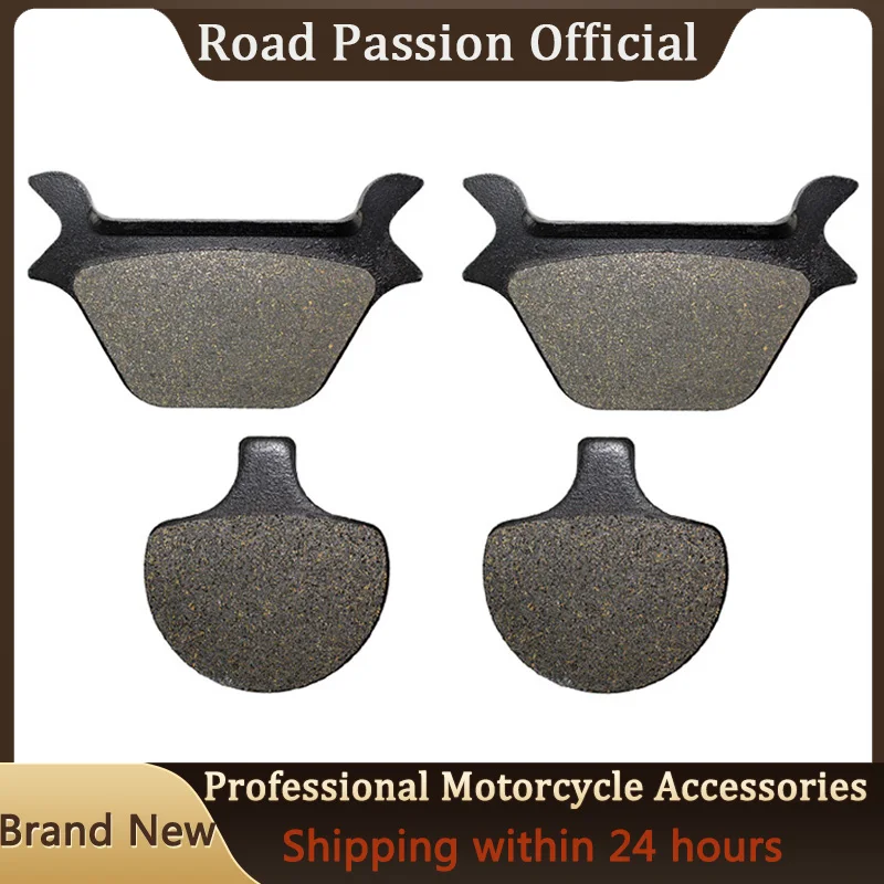 Road Passion Motorcycle Front & Rear Brake Pads For HARLEY Sportster & Softail Series (All Models) 1988 1989 1990 1991-1999